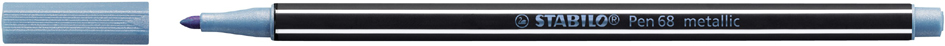 STABILO Stylo feutre Pen 68 metallic, bleu métallisé