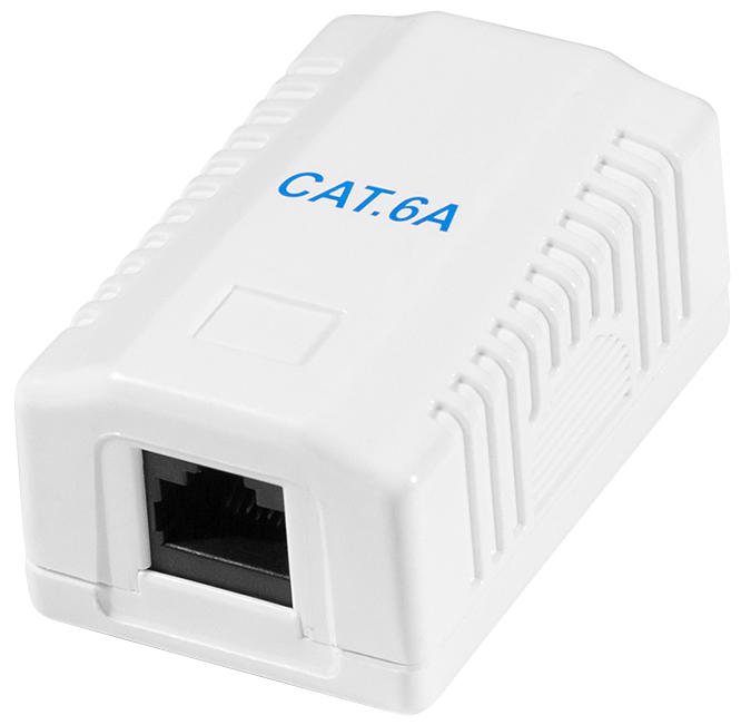 Prise cat. 6A avec boîtier en saillie, 1x RJ45