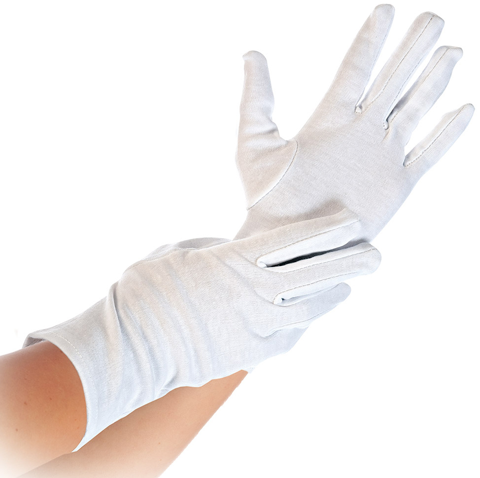 HYGOSTAR Gant en coton Blanc, L, 1 paire, blanc