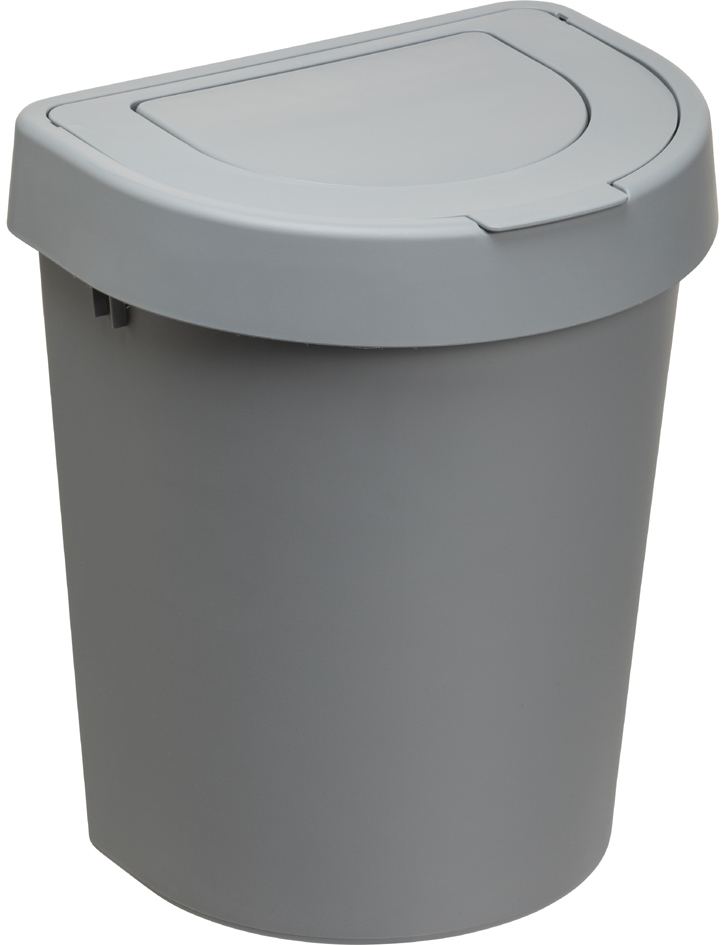 plast team Poubelle SEATTLE, 10 litres, argent
