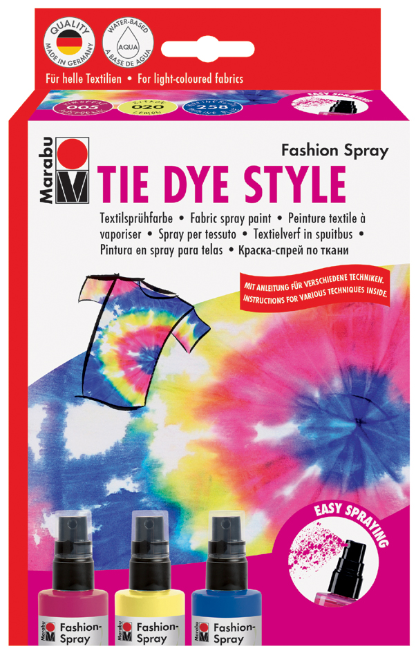 Peintures pour textiles en spray, kit
