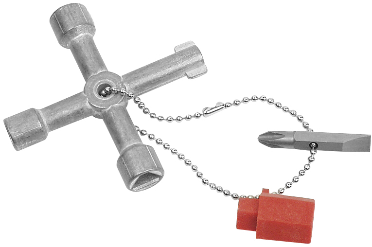 Mini-clé en croix avec chaînette
