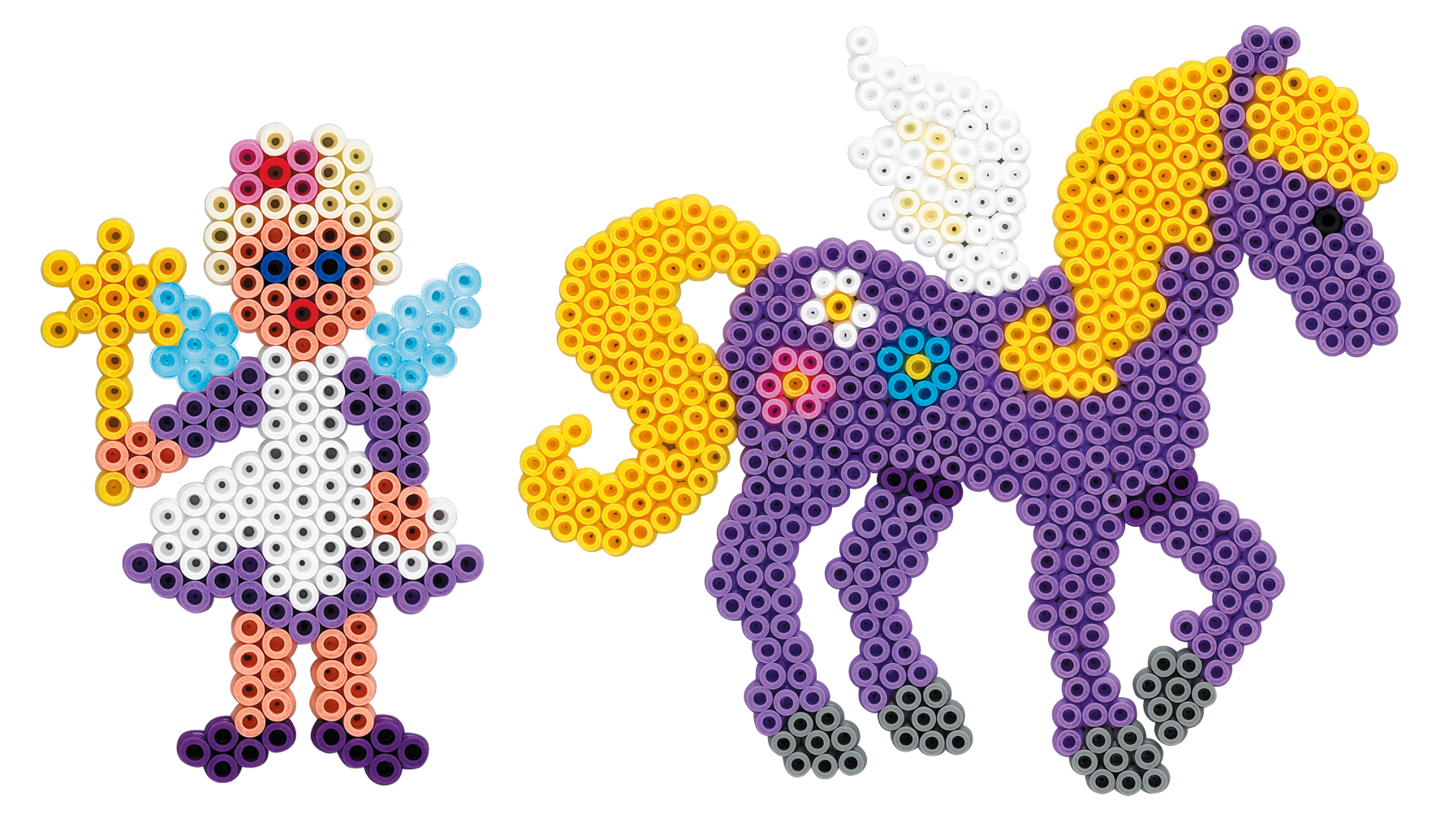 Visuel de référence: utilisation perles midi à repasser "chevaux magiques"