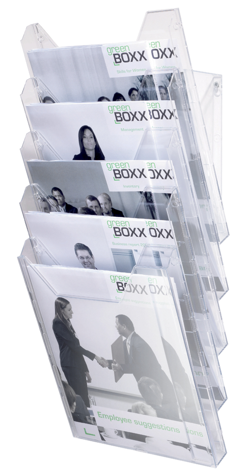 Système de porte-brochures modulable COMBIBOXX A4 set XL, présentoir mural