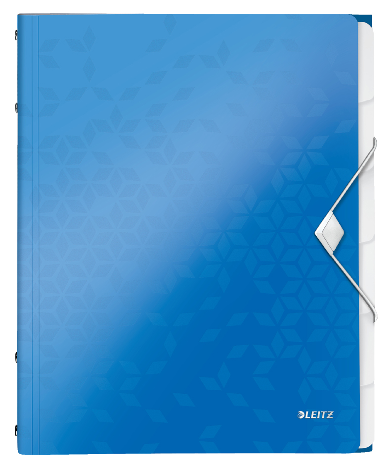 LEITZ Chemise de rangement WOW, A4, PP, bleu métallisé