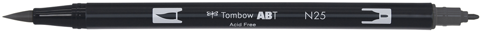 Tombow Feutre double pointe DUAL BRUSH PEN ABT, lamp black