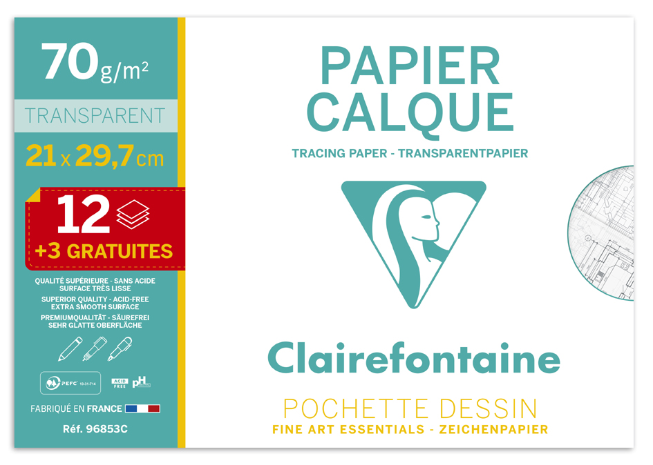 Papier calque, pochettes & feuilles
