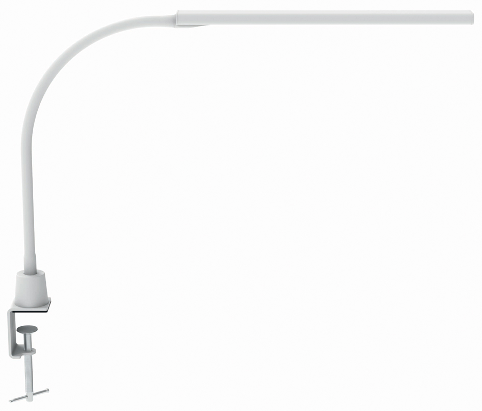 MAUL Lampe de bureau à LED MAULpirro, avec pince, blanc