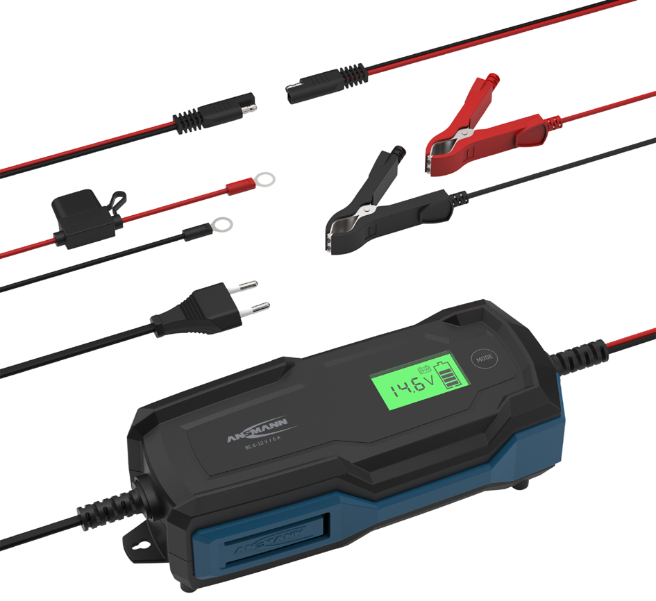 Chargeur de batterie pour voiture BC, avec accessoires