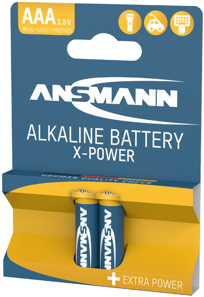 ANSMANN Pile alcaline 'X-Power', Micro AAA, blister de 2