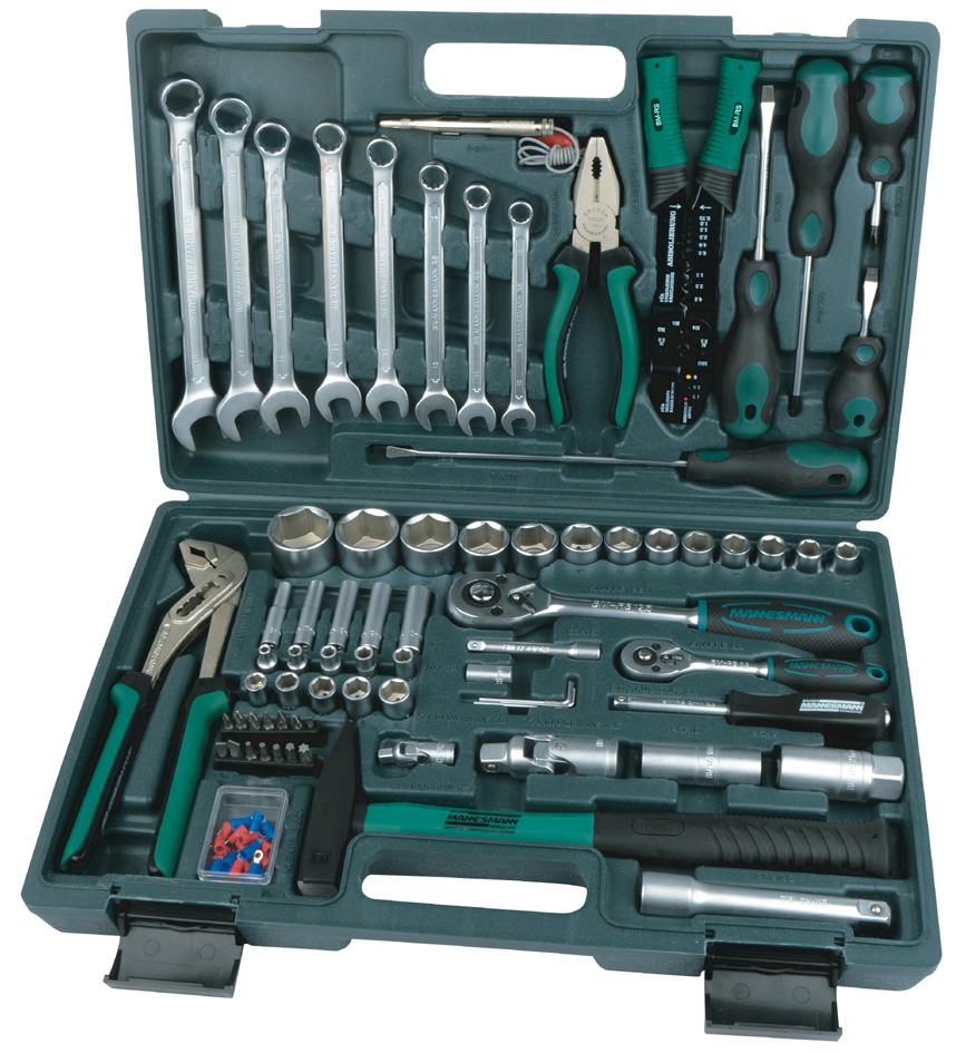 BRÜDER MANNESMANN Jeu d'outils, 99 pièces, dans un coffret