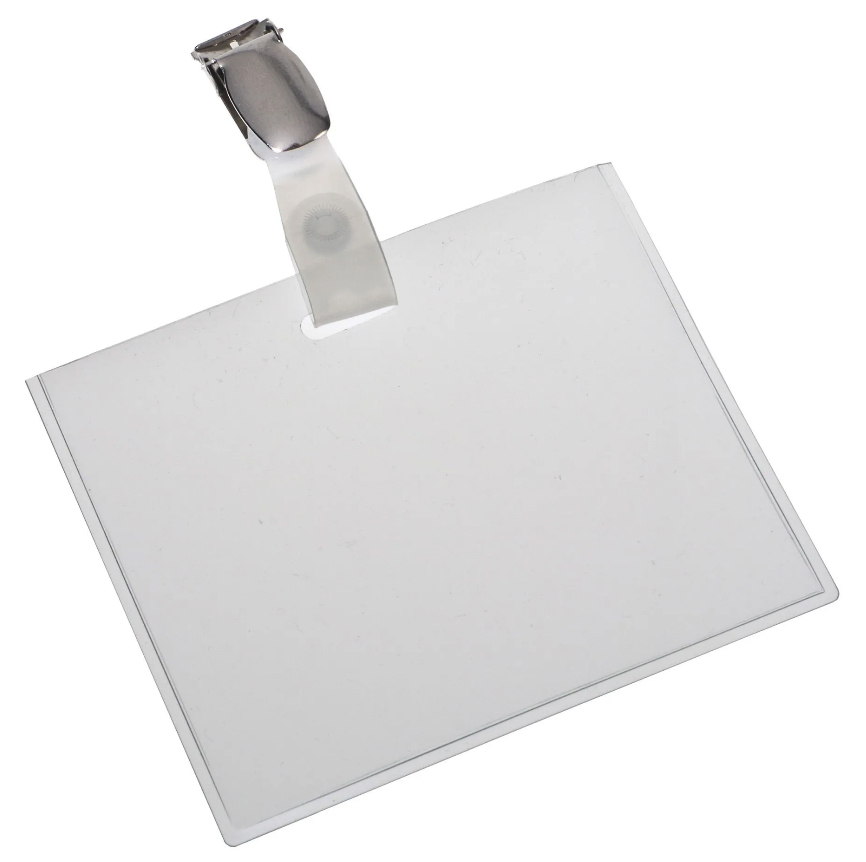 EUROPEL Porte-nom, fermé, avec clip, 60 x 90 mm