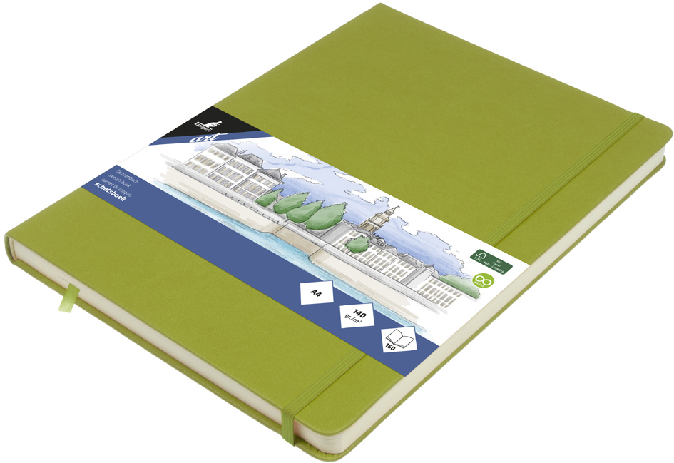 kangaro Cahier de croquis, 160 pages, A4, lime green