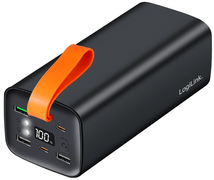 LogiLink Powerbank avec écran, 50.000 mAh, noir