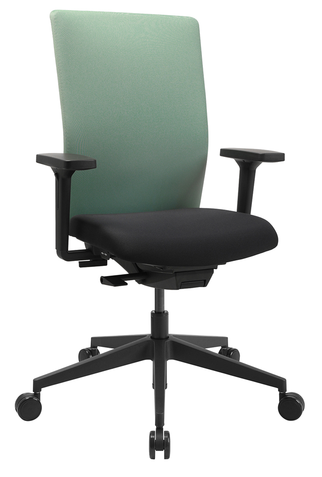 Topstar Chaise de bureau pivotante 'Airwork G', noir/menthe