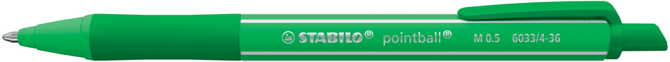 STABILO Stylo à bille rétractable pointball colorful, vert
