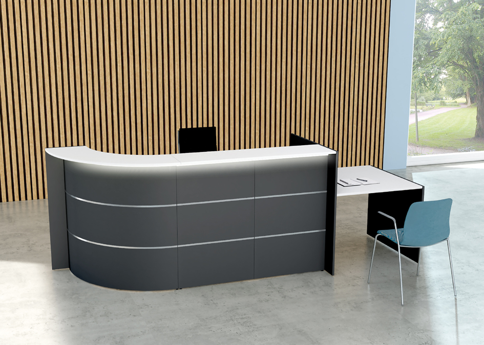 Visuel de référence : comptoir arrondi BARI up & down, anthracite
