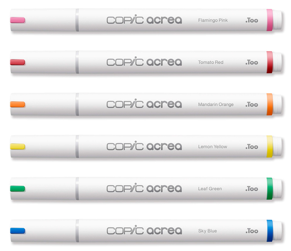 COPIC Marqueur acrea 'Vivid', set de 6