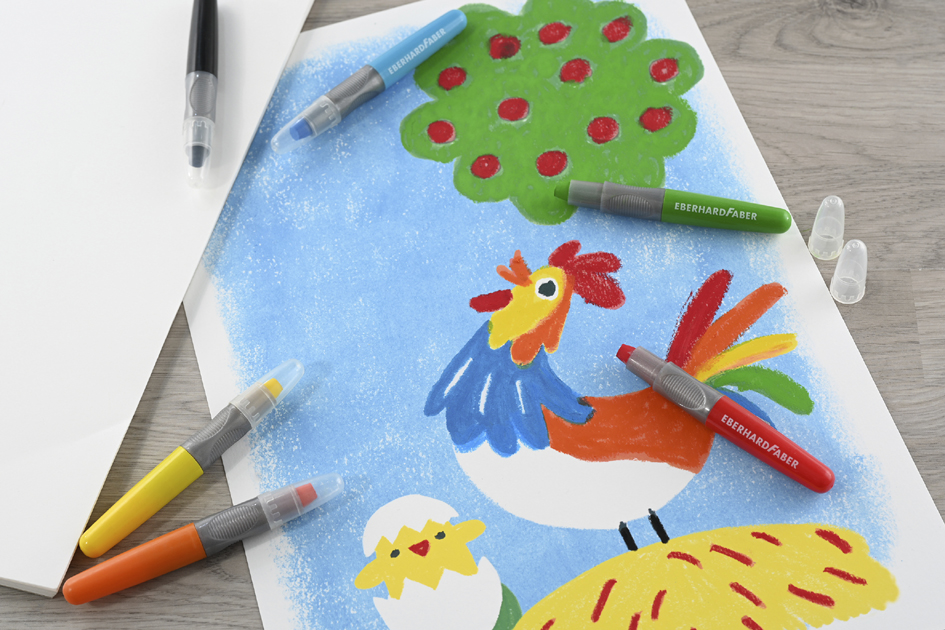 Crayons à la cire & craies gel