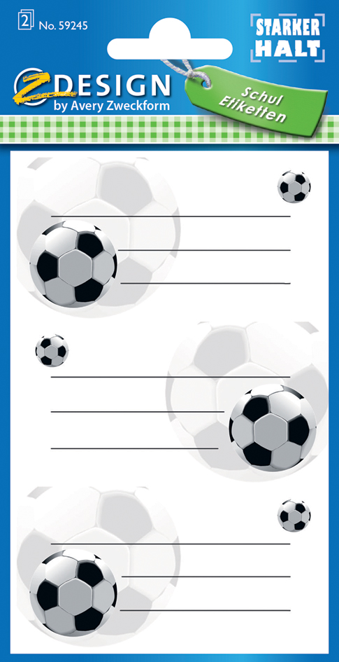 AVERY Zweckform ZDesign Etiquettes pour livres 'football'