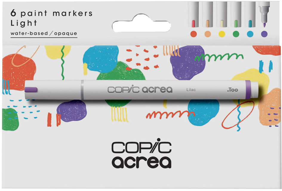 COPIC Marqueur acrea 'Light', set de 6
