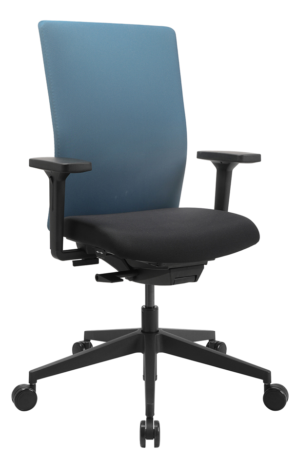 Topstar Chaise de bureau pivotante 'Airwork G', noir/pétrole