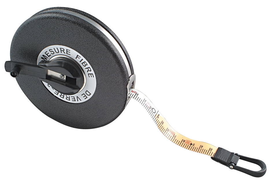 Wonday Double décamètre, ruban fibre de verre,longueur: 20 m