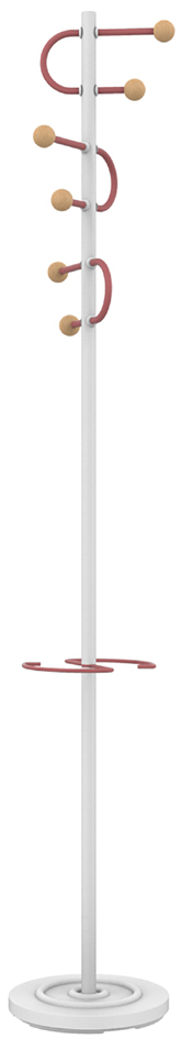 UNiLUX Portemanteau STUDIO, hauteur: 1.750 mm, blanc/rouge
