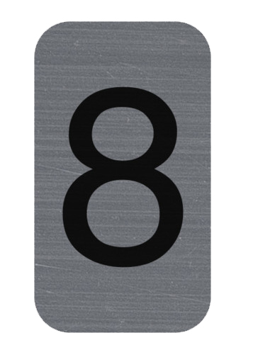 EXACOMPTA Plaque de signalisation chiffres '8', 25 x 44 mm