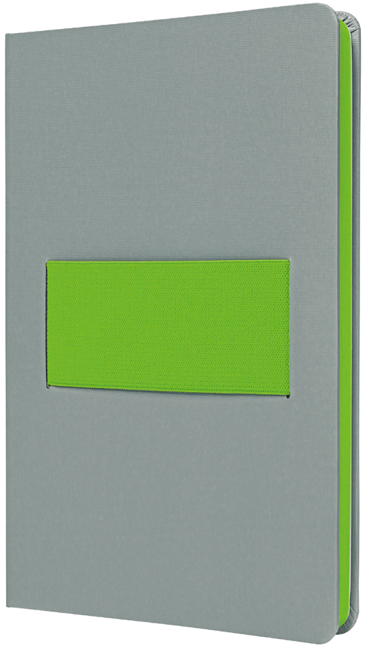 papier Carnet Linescape, A5, quadrillé, gris / orange fluo