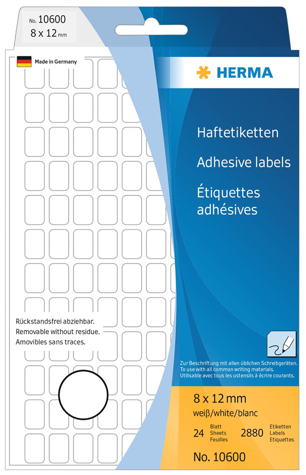Etiquettes, enlevable