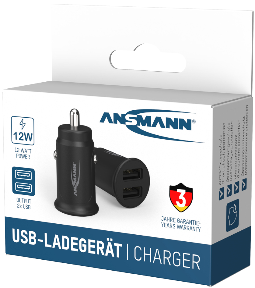 Chargeur USB allume-cigare In-Car-Charger CC212, emballage