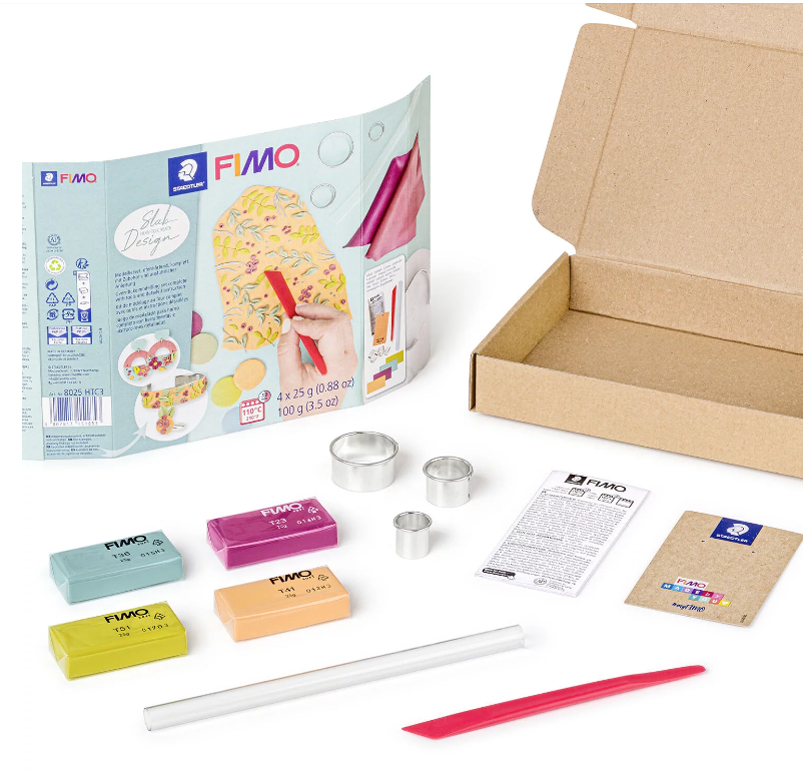Kit de pâte à modeler SOFT design slab, contenu