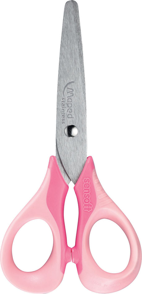 Ciseaux Sensoft 3D pastel, 130 mm - rose pastel