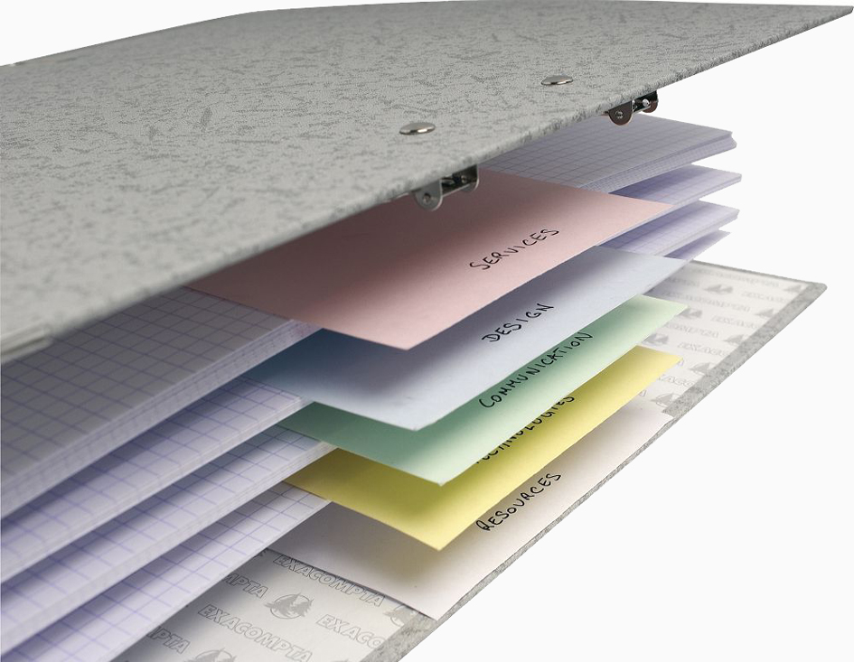 EXACOMPTA Fiches intercalaires, 105 x 240 mm, assorti