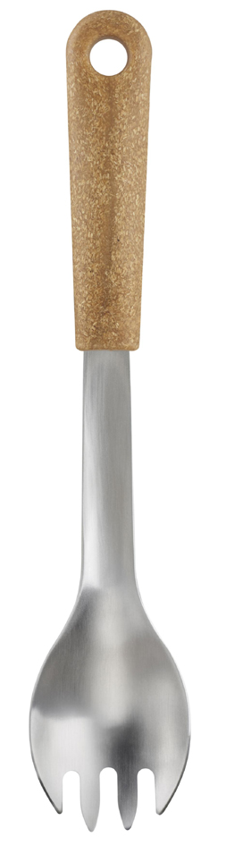 GastroMax Fourchette de service BIO, manche effet bois