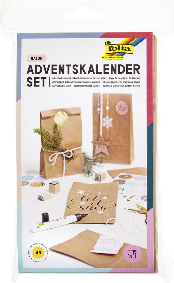 folia Calendrier de l'Avent 'sachets en papier naturel'