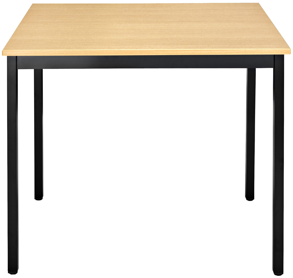 SODEMATUB Table de réunion 120DRHN, demi-ronde, hêtre/noir