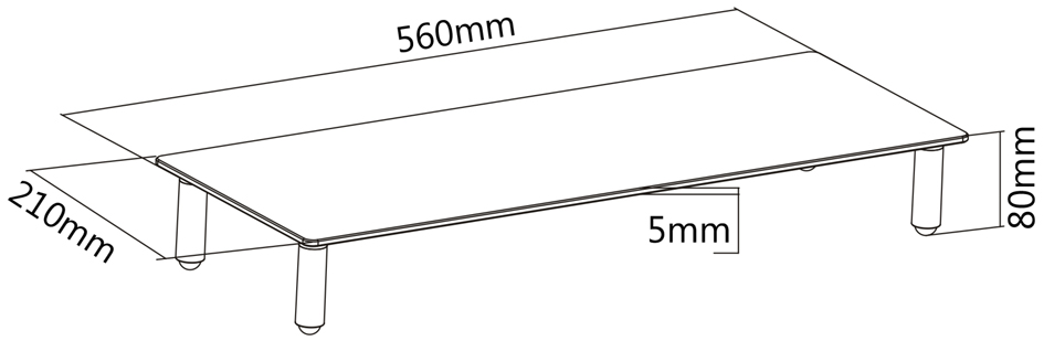Supports pour moniteur, verre