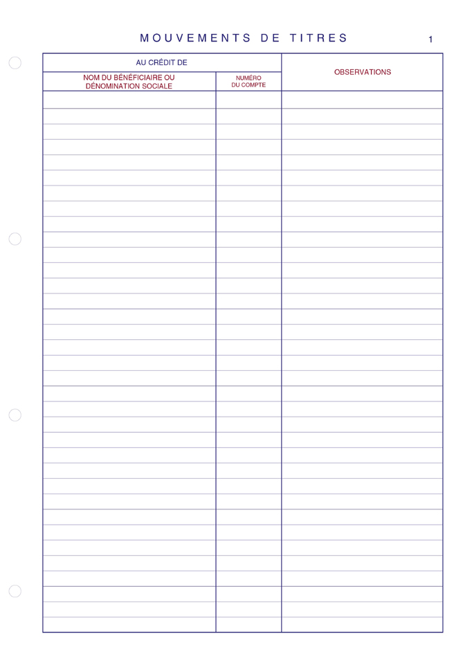 Registres français