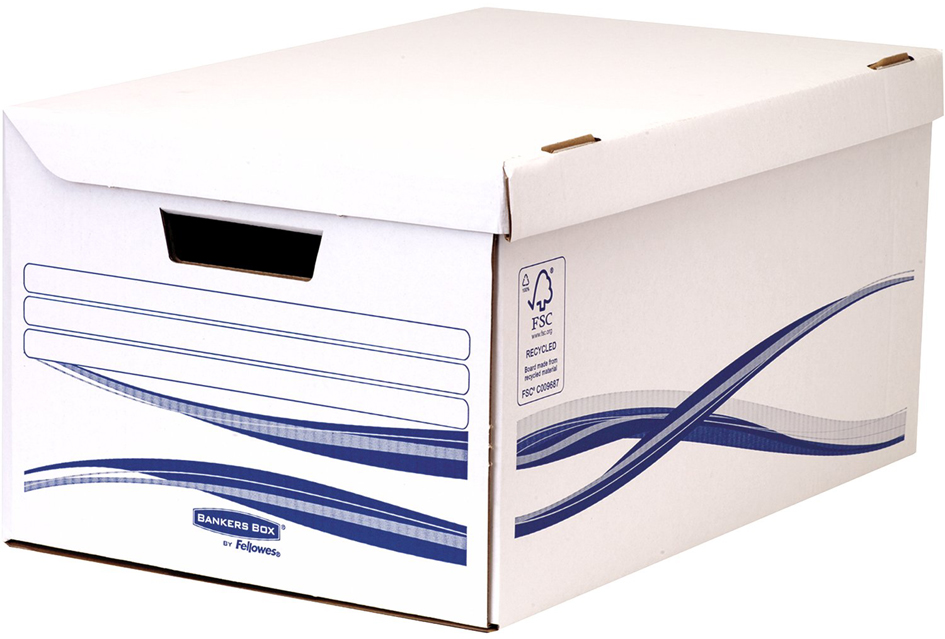 Fellowes Caisse à archives avec couvercle rabattable Maxi