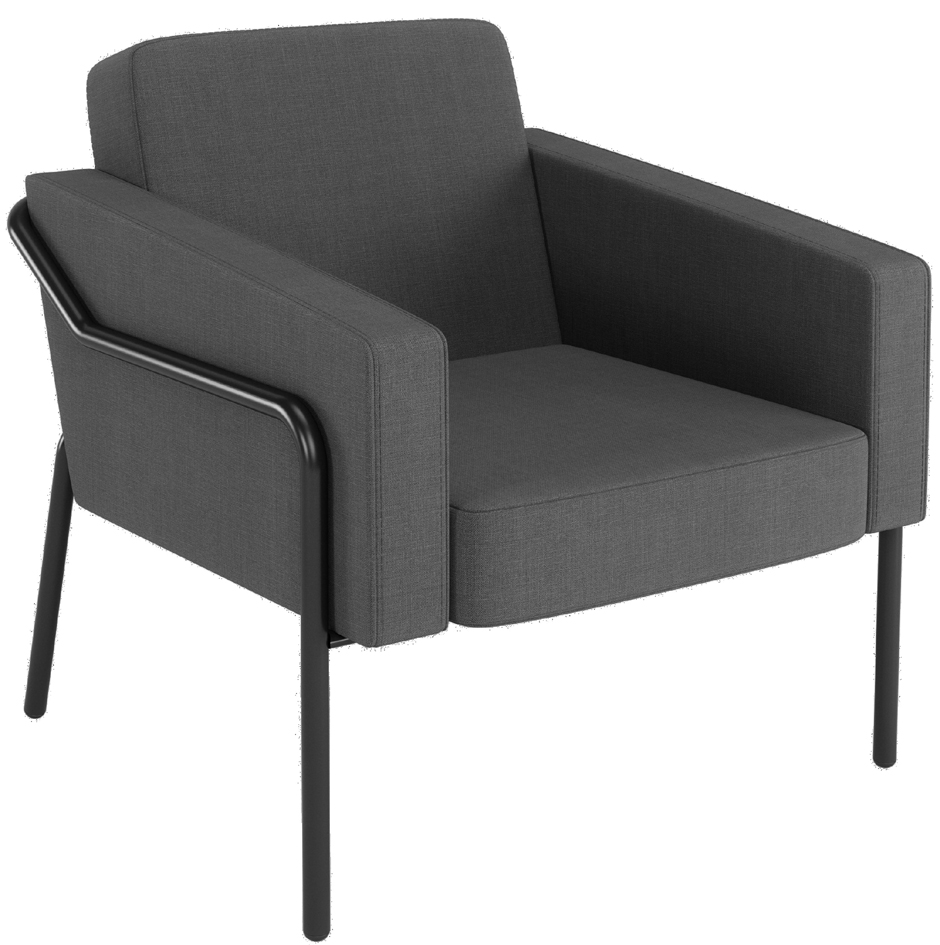 PAPERFLOW Fauteuil visiteur MEDSO KLASSIK L tissu anthracite