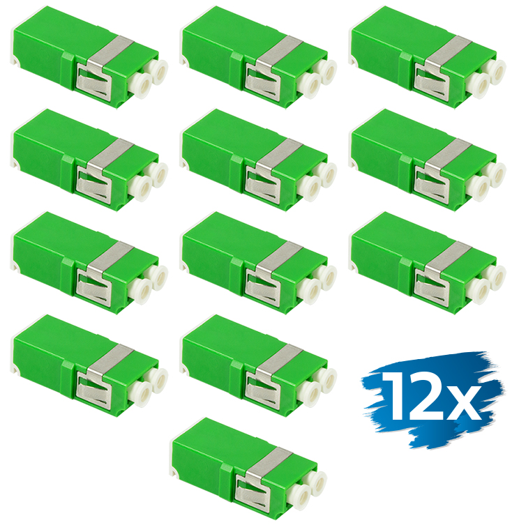 LogiLink Set de coupleurs fibres optiques, sans bride, vert