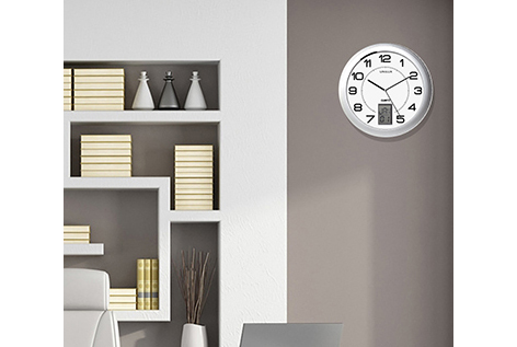 UNiLUX Horloge murale à quartz 'INSTINCT', argent