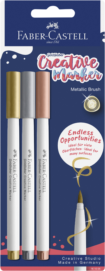 FABER-CASTELL Creative Marker GOLDFABER, blister de 3
