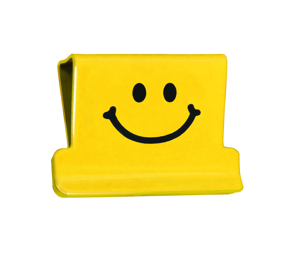 RAPESCO Clips à documents Supaclip 40, jaune, motif Smile