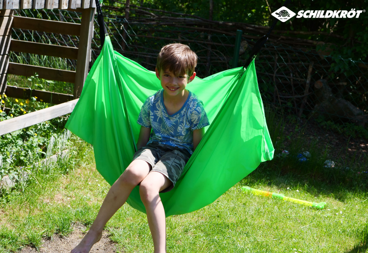 SCHILDKRÖT Balançoire hamac, polyester, vert