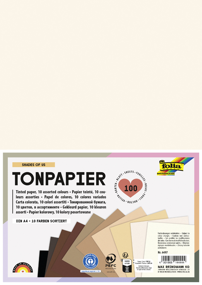 folia Papier de couleur 'Shades of us', A4, 130 g/m2