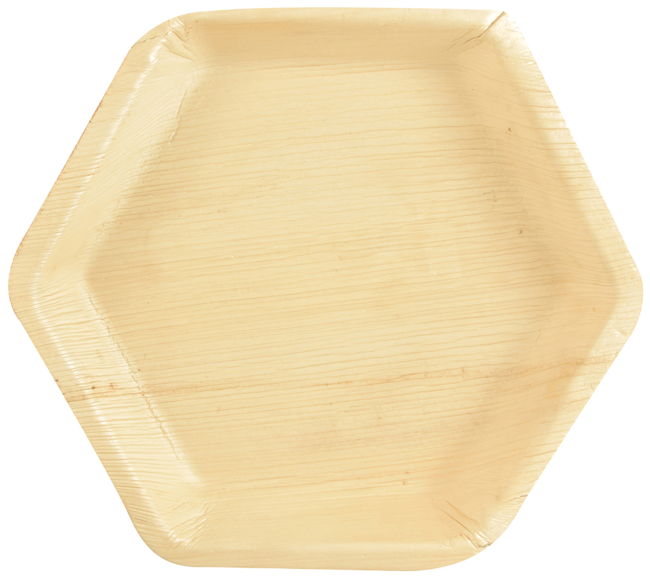 Assiettes jetables, feuilles de palme