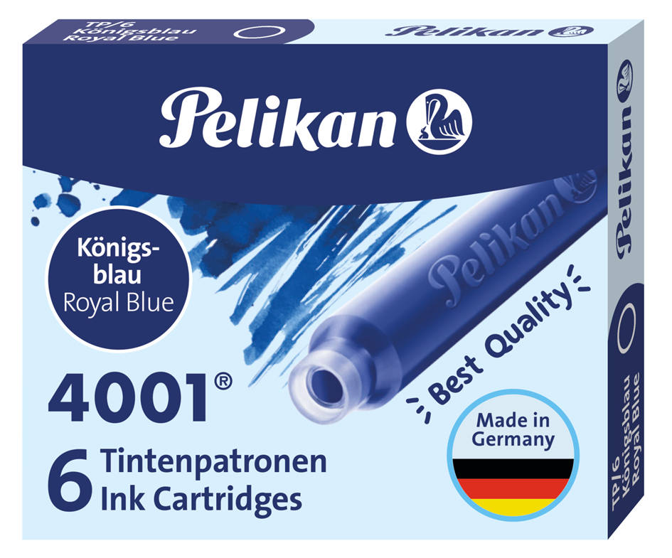 Cartouches d'encre 4001 TP/6, bleu royal